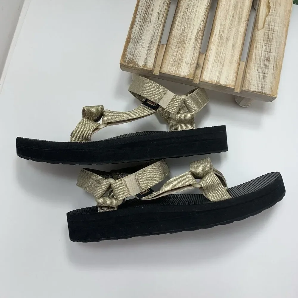 Teva Golden Metallic Womens Sandals Size 10 US Or 41 EU - NWOT - Picture 10 of 14